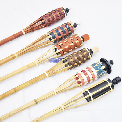 Tocha de bambu natural das tampas dos feltros de lubrificação para a iluminação do jardim, partido de Luau