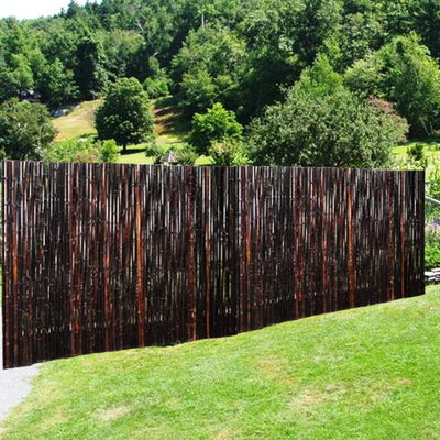 Cerca de bambu preta natural For Garden Decoration de 180cm 240cm que cerca a parede