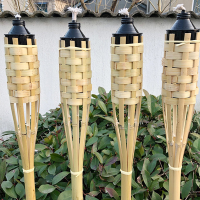 partido de bambu de Tiki Torches For Garden Lighting Luau da tocha feito a mão de bambu natural de 180cm