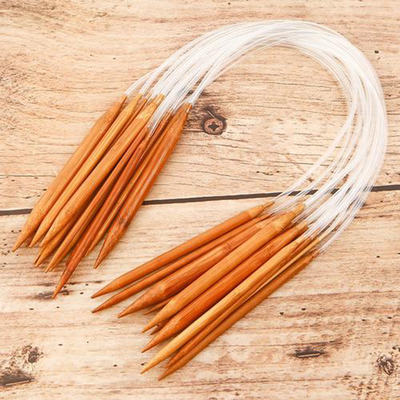 agulha de confecção de malhas de bambu das agulhas de crochê de madeira feitos a mão duráveis de 3.5mm