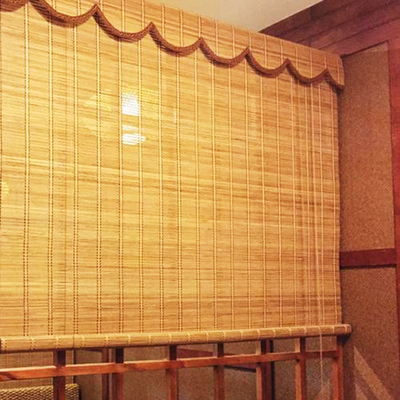 O rolo de bambu plissado colorido Sun das cortinas de janela da luz do dia protege para o hotel do escritório domiciliário