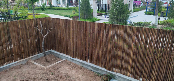 Cerco de bambu 1.5x1.5m decorativo feito a mão natural do rolamento do quintal da cerca