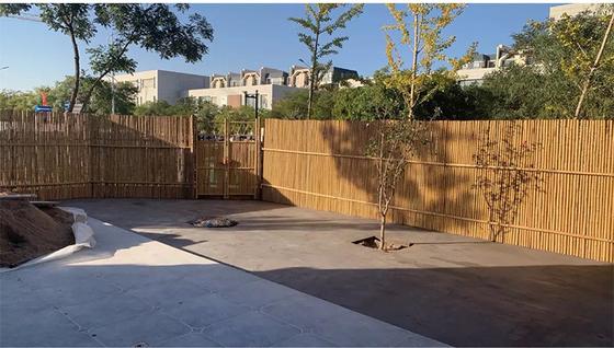 Cerco de bambu 1.5x1.5m decorativo feito a mão natural do rolamento do quintal da cerca