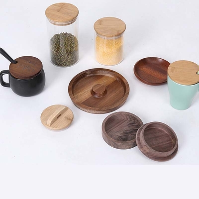 Laser de bambu Logo For Glass Plastic Cups da tampa do frasco da tampa da garrafa da vela do perfume