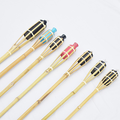 Tocha de bambu natural das tampas dos feltros de lubrificação para a iluminação do jardim, partido de Luau