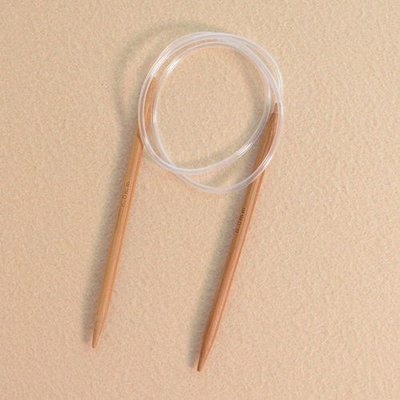 Tubo transparente de bambu natural carbonizado das agulhas de confecção de malhas 60cm da circular para o artesanato