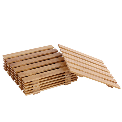 dos pires de bambu da planta de 9cm tabela Mat For Succulent Plant Pots do risco anti