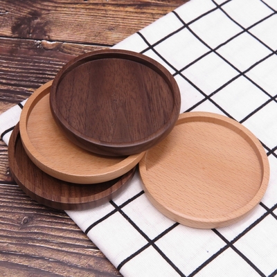 Pousa-copos natural do uísque de Tray Bamboo Wood Mat Dressed do café para a bebida