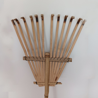 Grade amigável feito a mão de 9 ancinhos de jardim de Eco do ancinho de bambu do dente 120cm