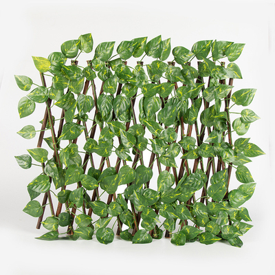 Planta verde plástica decorativa Mat Panel Artificial Leaves Fence para exterior