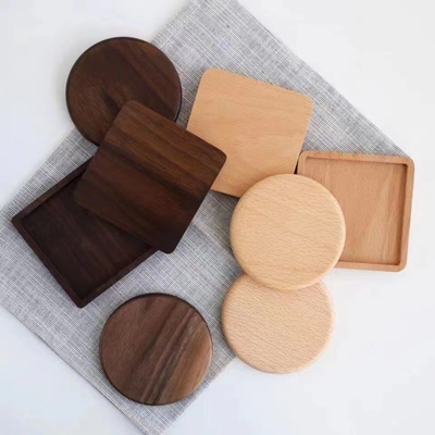 Pousa-copos natural do uísque de Tray Bamboo Wood Mat Dressed do café para a bebida