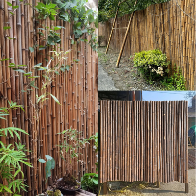 Tela de bambu rolada casa que cerca almofadar de bambu decorativo do jardim do quintal