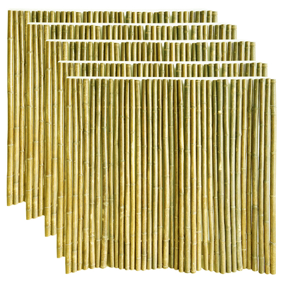 Cerco de bambu 1.5x1.5m decorativo feito a mão natural do rolamento do quintal da cerca