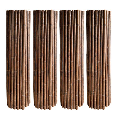 Cerco de bambu 1.5x1.5m decorativo feito a mão natural do rolamento do quintal da cerca