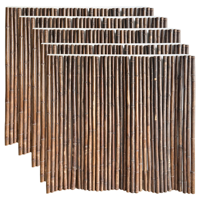 Cerco de bambu 1.5x1.5m decorativo feito a mão natural do rolamento do quintal da cerca