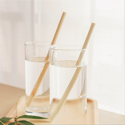 Palhas de bambu descartáveis do calibre menor biodegradável 20cm feitos sob encomenda