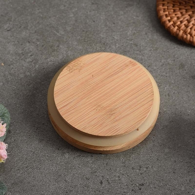 A prova do escape personalizou as tampas de bambu para a vela larga da boca range o armazenamento