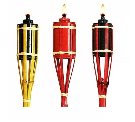 Cartucho de bambu do óleo de Tiki Torches Refillable Replacement Metal da decoração de Dia das Bruxas