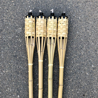 Tocha de bambu natural das tampas dos feltros de lubrificação para a iluminação do jardim, partido de Luau