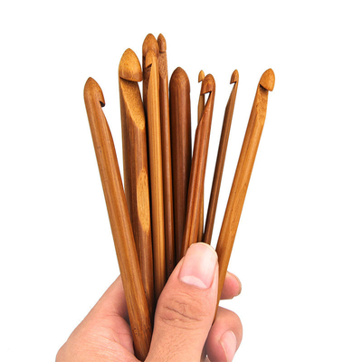 A agulha de crochê de bambu de madeira ergonômica ajustou 8 partes para o novato