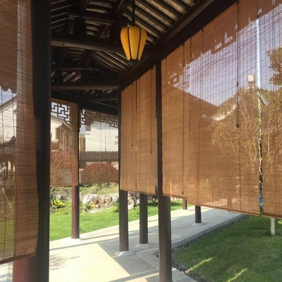 A privacidade manual de bambu exterior interna da lâmina de Sun da janela das cortinas de rolo do caramanchão drapeja