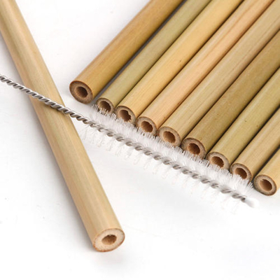 Pequena palha de bambu tubo de bambu para beber com logotipo personalizado
