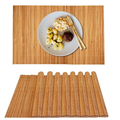 Tabelas de cozinha cozinha banheiro elegante Placemat de bambu Natureza Tapete de louça de bambu