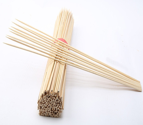 Espigas de bambu sem estilhaços para churrasco, churrasqueira, aperitivo, cabos de frutas, fonte de chocolate