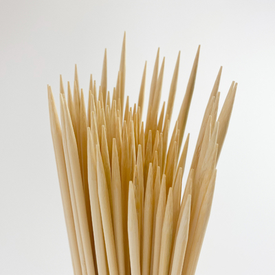 Espigas de bambu sem estilhaços para churrasco, churrasqueira, aperitivo, cabos de frutas, fonte de chocolate